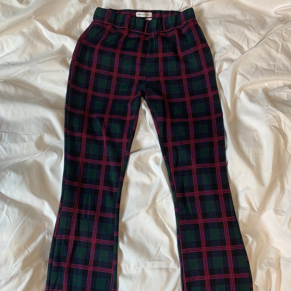 URBAN OUTFITTERS Plaid Flare Pants Size S